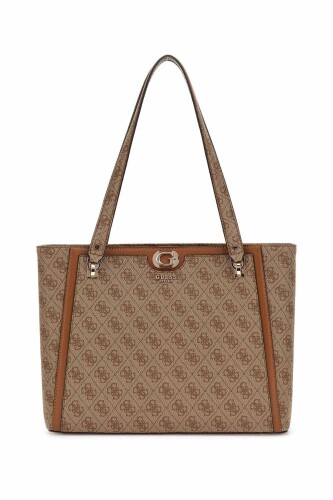 Kadın Orlina Logo Noel Tote Omuz Çantası - Bej - Guess