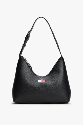 Kadın Pebble Grain Omuz Çantası - Siyah - Tommy Hilfiger