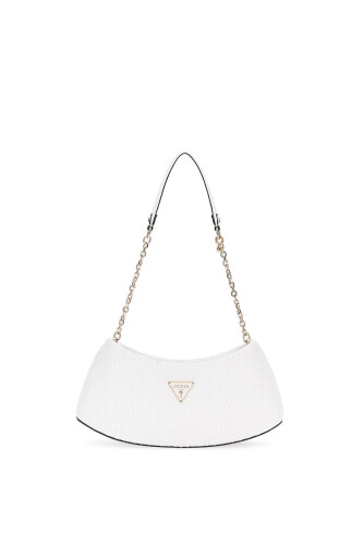 Kadın Phaedra Top Fermuarlı Omuz Çantası - Beyaz 