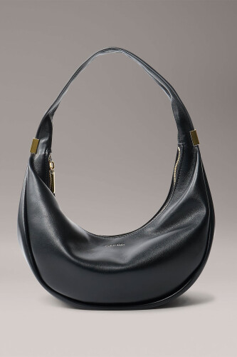 Kadın Pinched Soft Crescent SM Omuz Çantası - Siyah - Calvin Klein