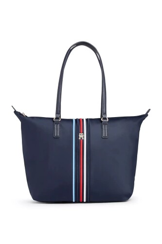 Kadın Poppy Tote Corp Omuz Çantası - Mavi - Tommy Hilfiger