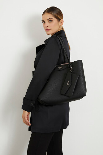 Kadın Poşet Çantali Brenton Shopper Çanta - Siyah - Guess