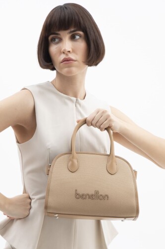 Kadın Print El Çantası - Camel 