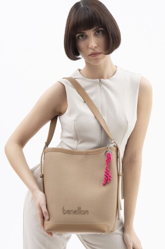 Kadın Print Kol Çantası - Camel 