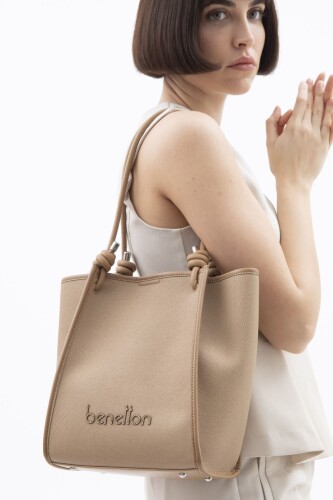 Kadın Print Kol Çantası - Camel 