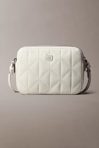 Kadın Quılted Camera Bag Omuz Çantası - Beyaz 