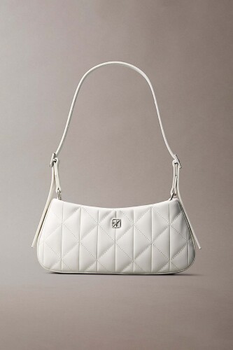 Kadın Quilted Small Omuz Çantası - Beyaz - Calvin Klein