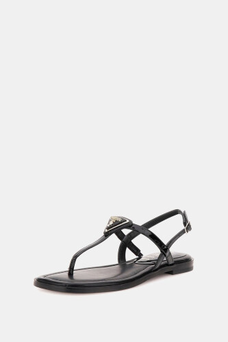 Kadın Rainey Rugan Parmak Arası Sandalet - Siyah 
