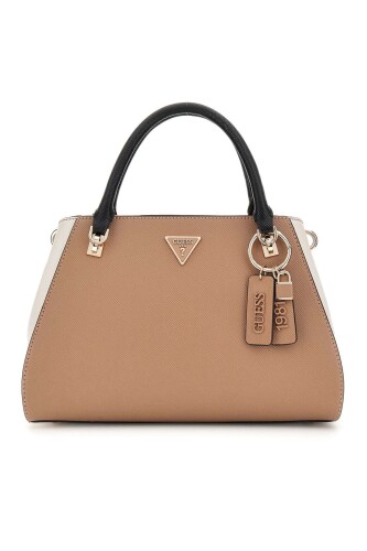 Kadın Renk Bloklu El Çantası - Bej 