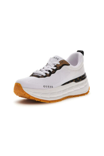 Kadın Runit2 Monogram Desenli Kalın Tabanlı Sneaker - Beyaz 