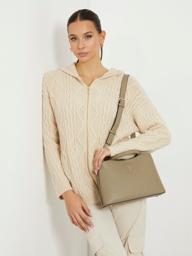 Kadın Saffiano Gizele El Çantası-Açık Yeşil - Guess