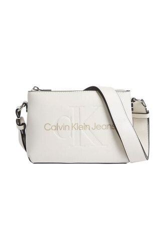 Kadın SCULPTED CAMERA POUCH21 MONO Omuz Çantası-Ekru - Calvin Klein