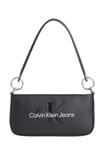 Kadın SCULPTED SHOULDER POUCH25 MONO Omuz Çantası-Siyah 