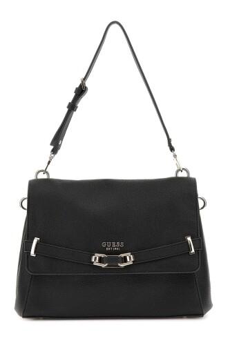 Kadın Silvye Flap Omuz Çantası - Siyah 