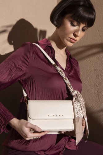 Kadın Sly Kırınkıl Çapraz Çanta - Bej 