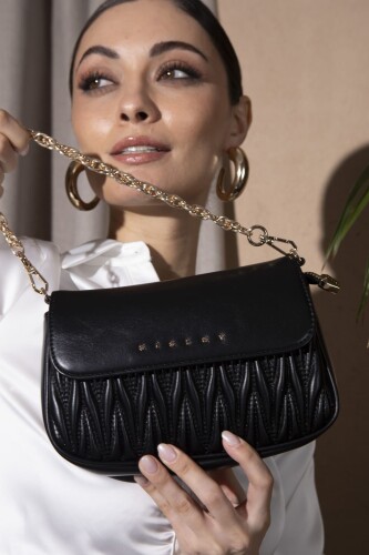 Kadın Sly Kırınkıl Çapraz Çanta - Siyah 