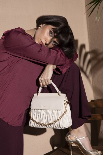 Kadın Sly Kırınkıl El Çantası - Bej 