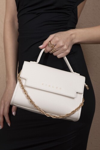 Kadın Sly Kırınkıl El Çantası - Beyaz 