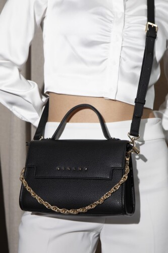 Kadın Sly Kırınkıl El Çantası - Siyah 