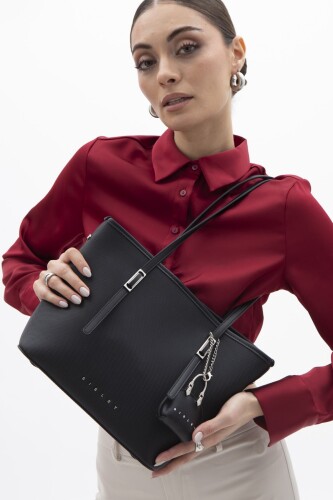 Kadın Sly Kırınkıl Kol Çantası - Siyah 