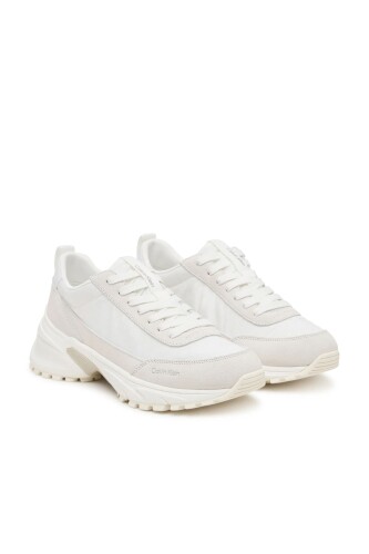 Kadın Süet Garnili Kalın Tabanlı Sneaker - Krem 