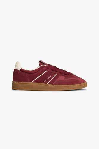 Kadın Süet Greenwich Edge Sneaker - Bordo - Tommy Hilfiger