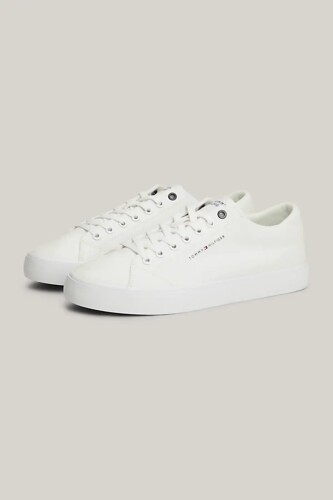 Kadın TH Canvas Bağcıklı Spor Ayakkabı - Beyaz 