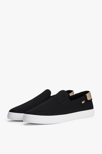 Kadın Th Canvas Slip-On Sneakers - Siyah 