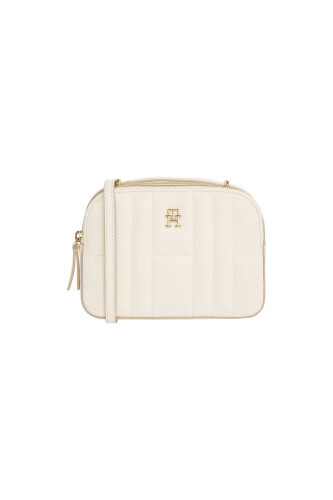 Kadın TH Feminine Conv Camera Bag Omuz Çantası - Krem - Tommy Hilfiger