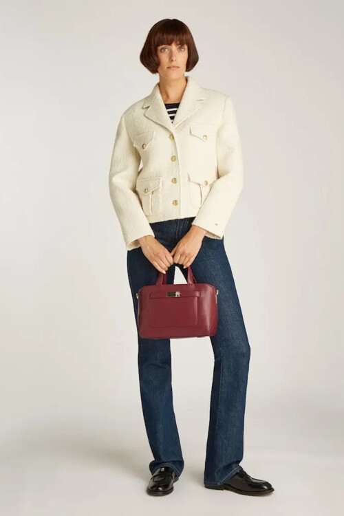 Kadın TH HERITAGE Omuz Çantası - Kırmızı - Tommy Hilfiger