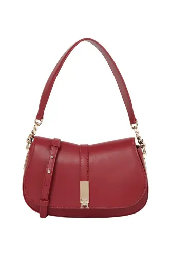 Kadın TH HERITAGE SADDLE BAG Omuz Çantası - Kırmızı 