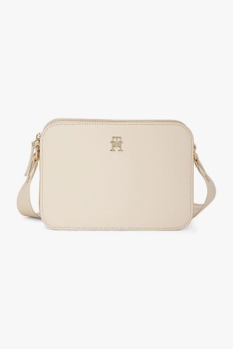 Kadın Th Logotape Kamera Omuz Çantası - Krem - Tommy Hilfiger