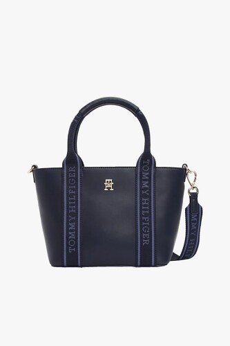 Kadın Th Logotape Mini Tote Omuz Çantası - Lacivert - Tommy Hilfiger