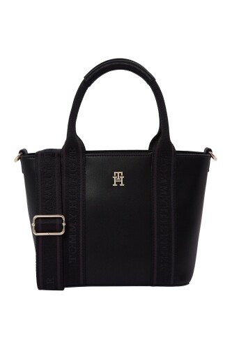 Kadın Th Logotape Mini Tote Omuz Çantası - Siyah 