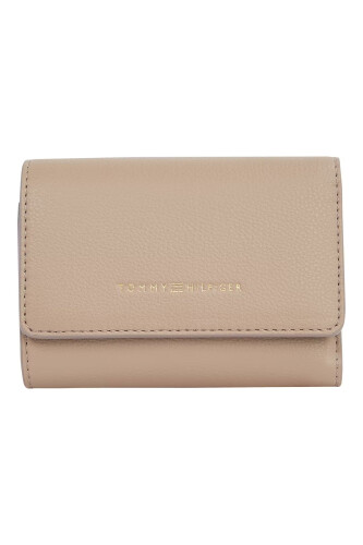 Kadın TH Logotape Trifold Cüzdan - Bej 
