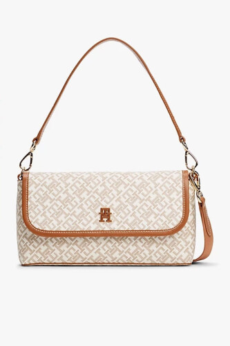 Kadın TH Monoplay Kapaklı Çapraz El Çantası - Krem 