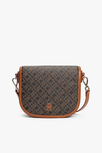 Kadın Th Saddle Çapraz Askılı Çanta - Siyah - Tommy Hilfiger