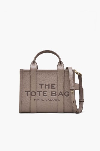 Kadın The Tote Bag Yazı Kabartmalı Deri Omuz ve El Çantası - Vizon - Marc Jacobs