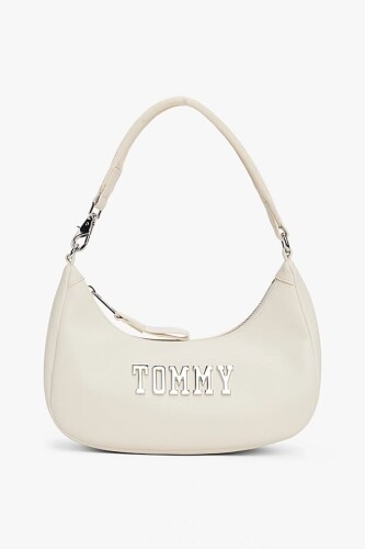 Kadın Tjw Metal Logo Omuz Çantası - Ekru - Tommy Hilfiger