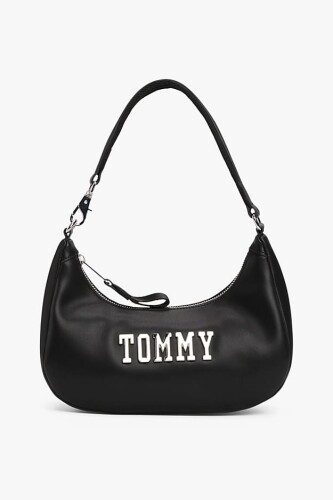 Kadın Tjw Metal Logo Omuz Çantası - Siyah - Tommy Hilfiger