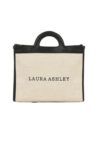 Kadın Tote El Ve Omuz Çantası - Siyah Bej - Laura Ashley