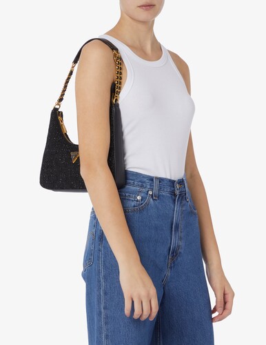 Kadın Tüvit Omuz Çantası-Siyah - Guess