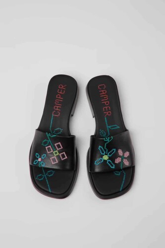 Kadın TWS Deri Sandalet - Siyah 