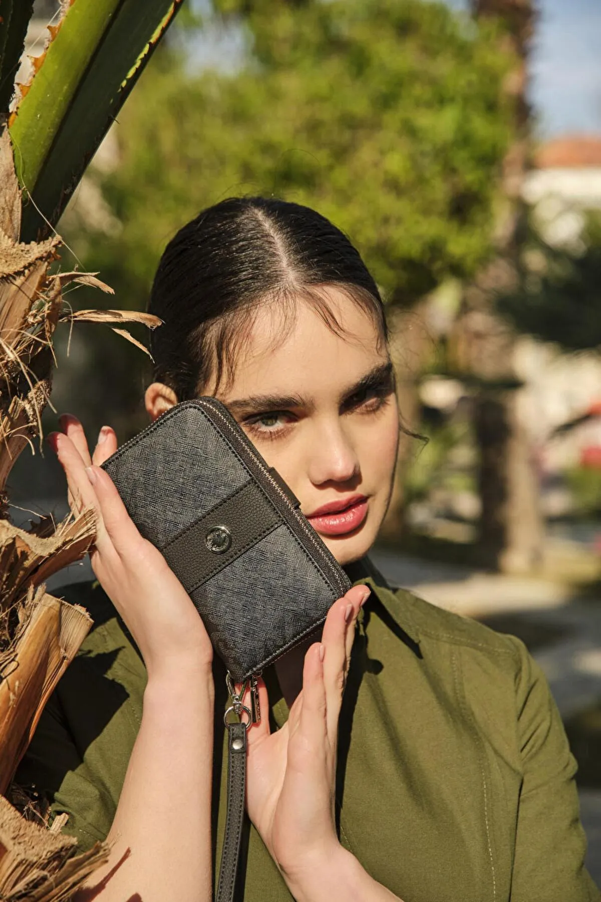 Kadın USPA Portföy Çanta - Siyah 