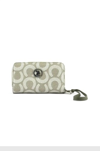 Kadın USPA Portföy Cüzdan- Taş Açık Haki 