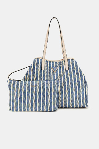 Kadın Vikky Rafya Alışveriş Çantası - Mavi 