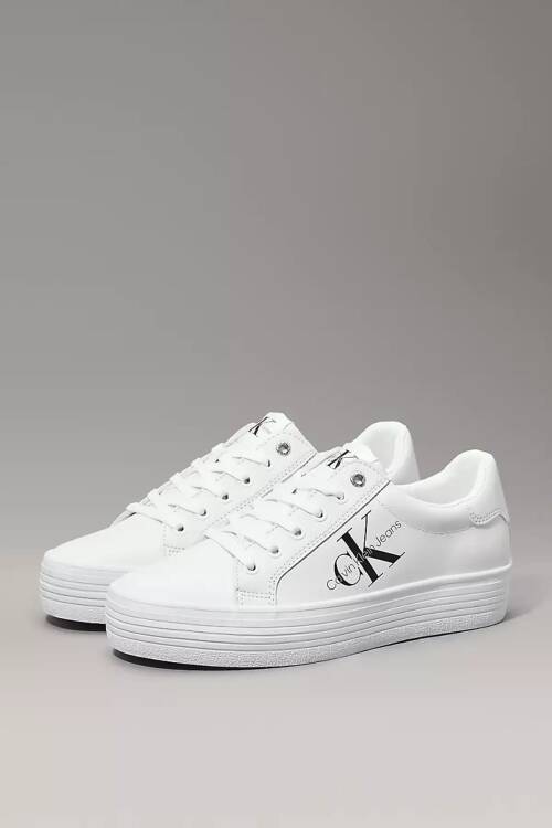 Kadın Vulc Düz Form Bağlı Düşük Sneaker Ayakkabı Beyaz SNEAKERS