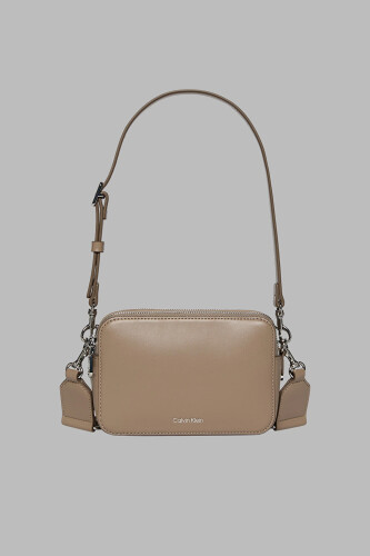 Kadın Webbing Double Strap Çapraz Çanta - Bej - Calvin Klein