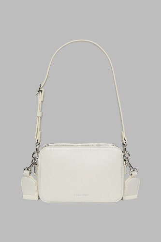 Kadın Webbing Double Strap Çapraz Çanta - Beyaz - Calvin Klein