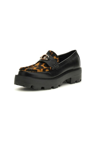 Kadın Yanika2 Leopar Desenli Traktör Tabanlı Makosen - Mix 